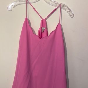 Jcrew factory dark pink scallop tank